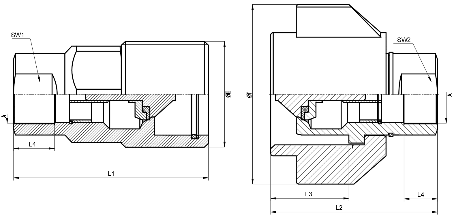 Structure of HV Series Screw To Connect Quick Couplings