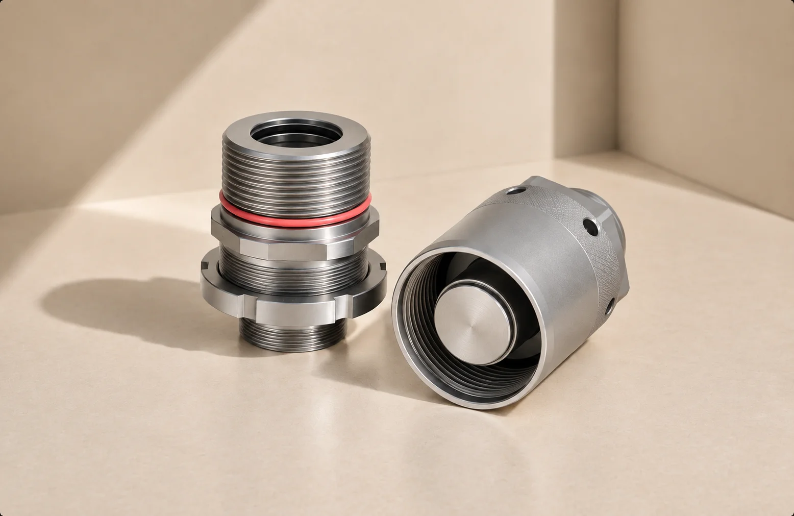 Threaded lock hydraulic couplings